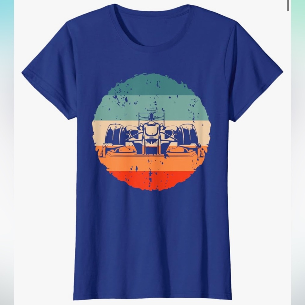 Retro vintage Formula Racing Lovers Silhouette Race Car fan T-Shirt🏎️🏎️